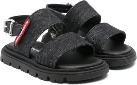 Dsquared2 Kids Denim sandalen Zwart