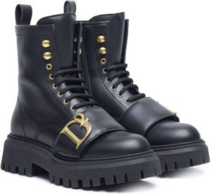 Dsquared2 Kids Enkellaarzen met logoplakkaat AH990