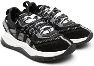 Dsquared2 Kids Sneakers met contrasterende veters Zwart