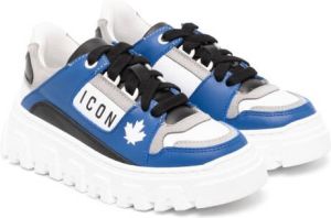 Dsquared2 Kids Sneakers met contrastvlak Blauw