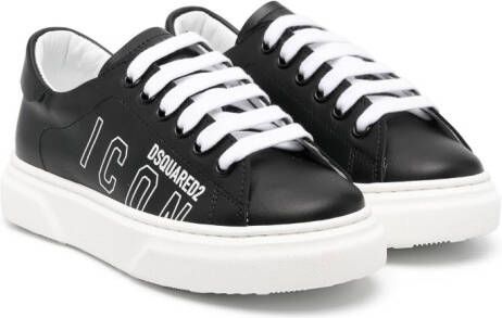 DSQUARED2 KIDS Icon sneakers met logoprint Zwart