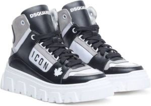 Dsquared2 Kids Icon sneakers met plateauzool Zwart