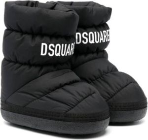 Dsquared2 Kids Laarzen met logoprint Zwart