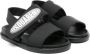 DSQUARED2 KIDS Leren sandalen met logo-applicatie Zwart - Thumbnail 1