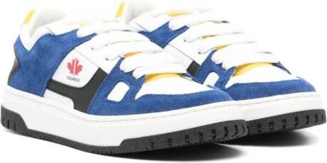 Dsquared2 Kids Leren sneakers met logoprint Wit