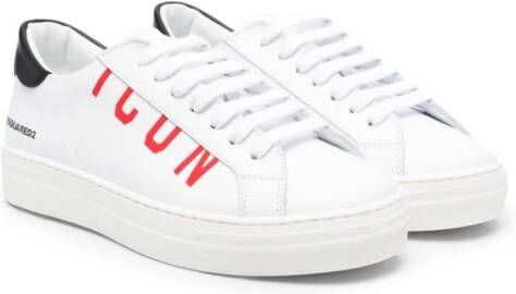 Dsquared2 Kids Leren sneakers Wit