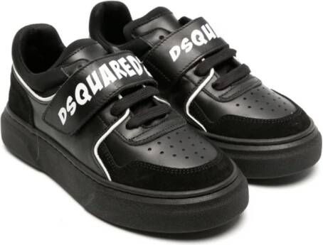 Dsquared2 Kids Leren sneakers Zwart