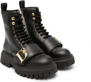 Dsquared2 Kids Veterlaarzen met logoplakkaat Zwart