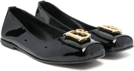 DSQUARED2 KIDS Ballerina's met logoplakkaat Zwart