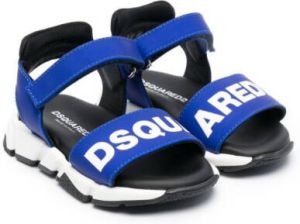Dsquared2 Kids Sandalen met logoprint Blauw