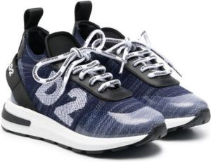 Dsquared2 Kids Sneakers met logoprint Blauw