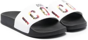 Dsquared2 Kids Slippers met logoprint Wit