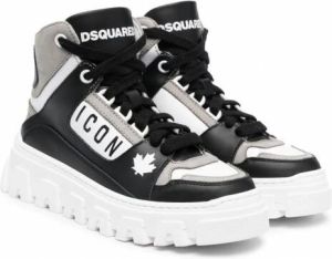 Dsquared2 Kids Sneakers met plateauzool Zwart