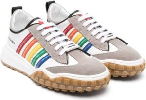 Dsquared2 Kids Sneakers met regenboogstreep Wit