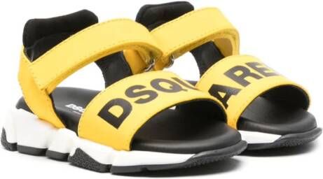 Dsquared2 Kids Sandalen met logoprint Geel