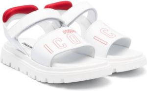 Dsquared2 Kids Sandalen met logoprint Wit