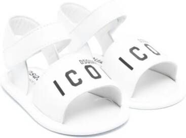 DSQUARED2 KIDS Sandalen met logoprint Wit