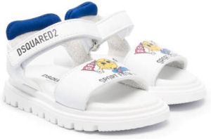 Dsquared2 Kids Sandalen met print Wit