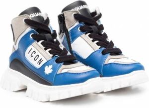 Dsquared2 Kids Sneakers met colourblocking Blauw