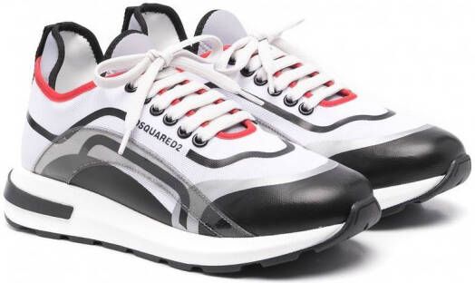 Dsquared2 Kids Sneakers met colourblocking Wit