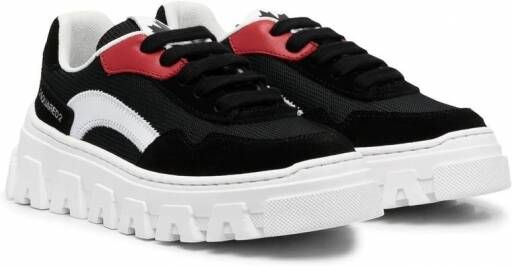 Dsquared2 Kids Sneakers met colourblocking Zwart