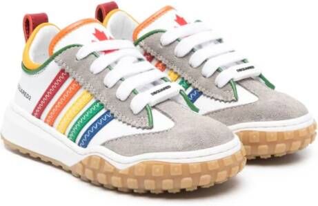 DSQUARED2 KIDS Sneakers met contrasterende afwerking Wit