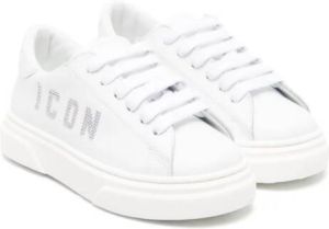 Dsquared2 Kids Sneakers met geborduurd logo Wit