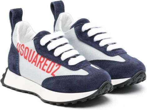 Dsquared2 Kids Sneakers met logoprint Blauw