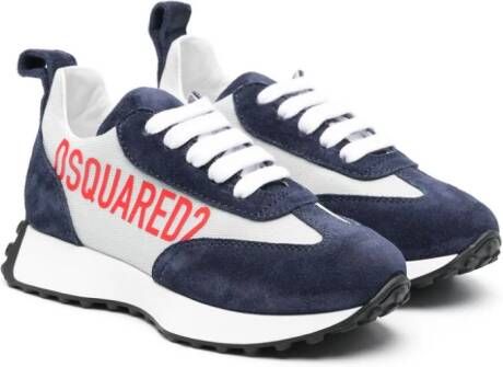 Dsquared2 Kids Sneakers met logoprint Blauw