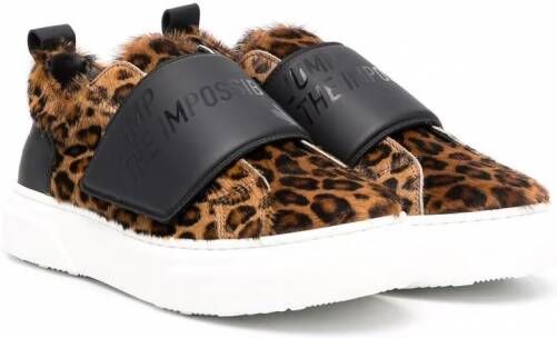 Dsquared2 Kids Sneakers met luipaardprint Bruin