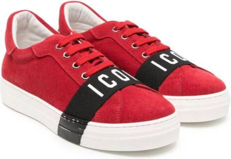 Dsquared2 Kids Suède sneakers Rood