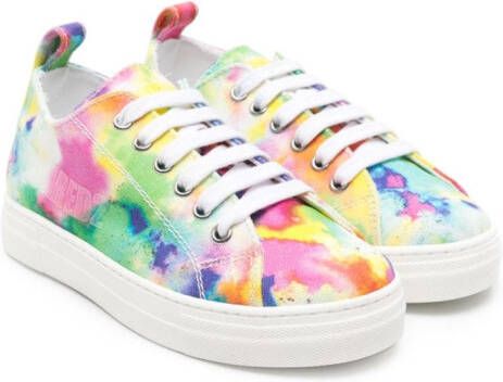 Dsquared2 Kids Canvas sneakers met tie-dye Roze