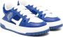 DSQUARED2 KIDS Tweekleurige leren sneakers Blauw - Thumbnail 1