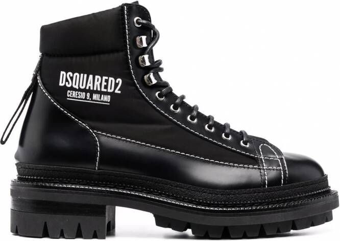 DSQUARED2 Laarzen met logoprint Zwart