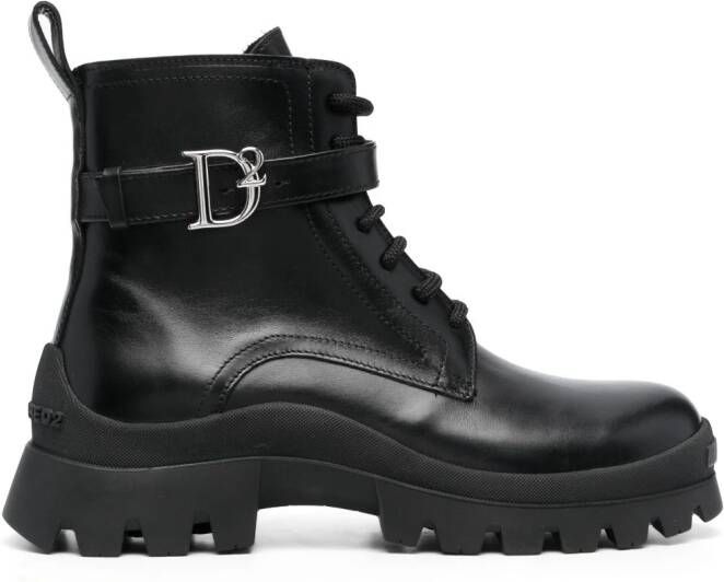 DSQUARED2 Leren laarzen Zwart