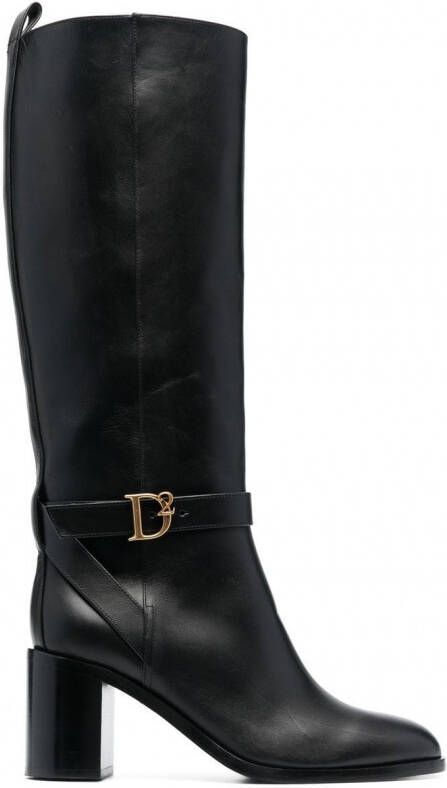DSQUARED2 Leren laarzen Zwart