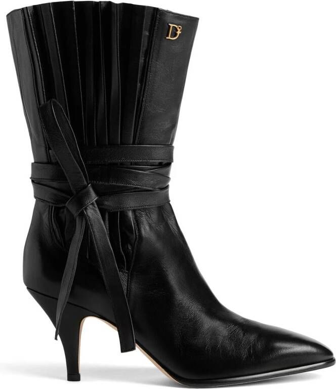 DSQUARED2 Laarzen met logoplakkaat Zwart