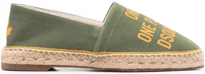 Dsquared2 One Life One Planet espadrilles Groen