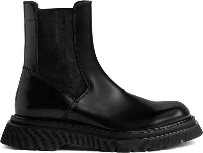 DSQUARED2 patent leather Chelsea boots Zwart