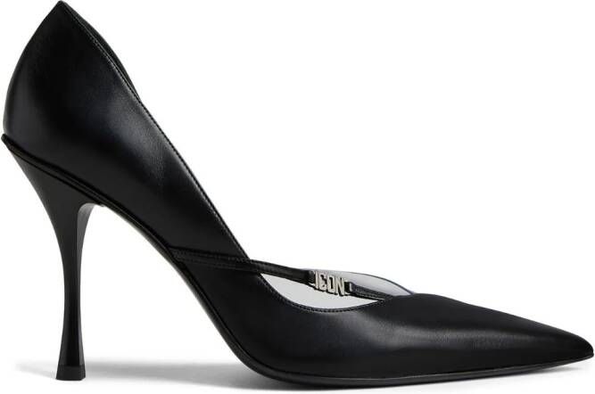 Dsquared2 pointed-toe leather pumps Zwart