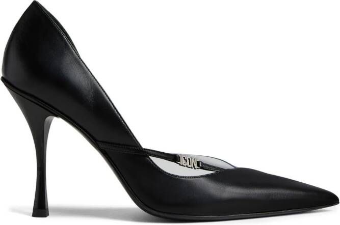 DSQUARED2 pointed-toe leather pumps Zwart