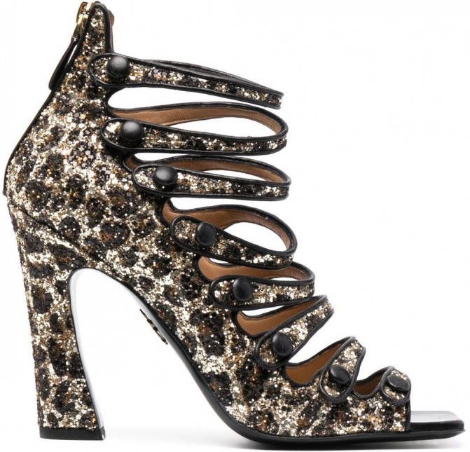 Dsquared2 Sandalen met glitter Bruin