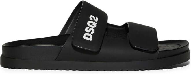 DSQUARED2 Sandalen met klittenband Zwart