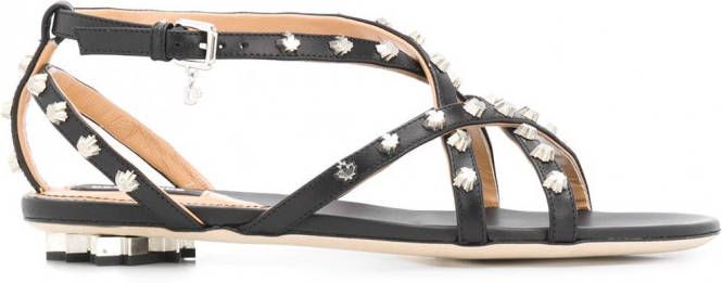 DSQUARED2 Sandalen met studs Zwart