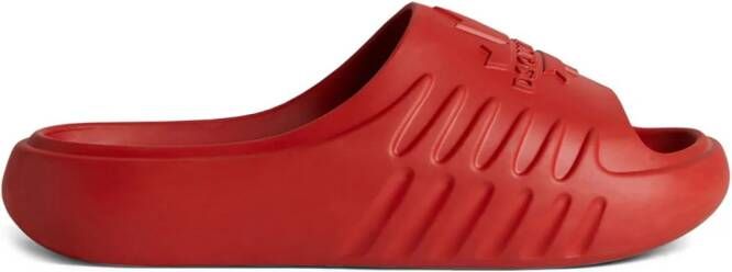 Dsquared2 Slippers met logo-reliëf Rood