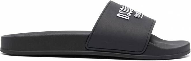 DSQUARED2 Slippers met logoprint Zwart