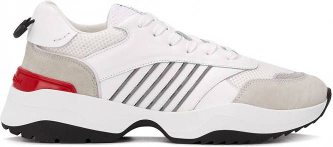 DSQUARED2 Sneakers met colourblocking Wit