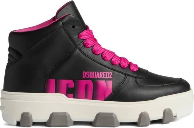 DSQUARED2 Sneakers met patroon Zwart