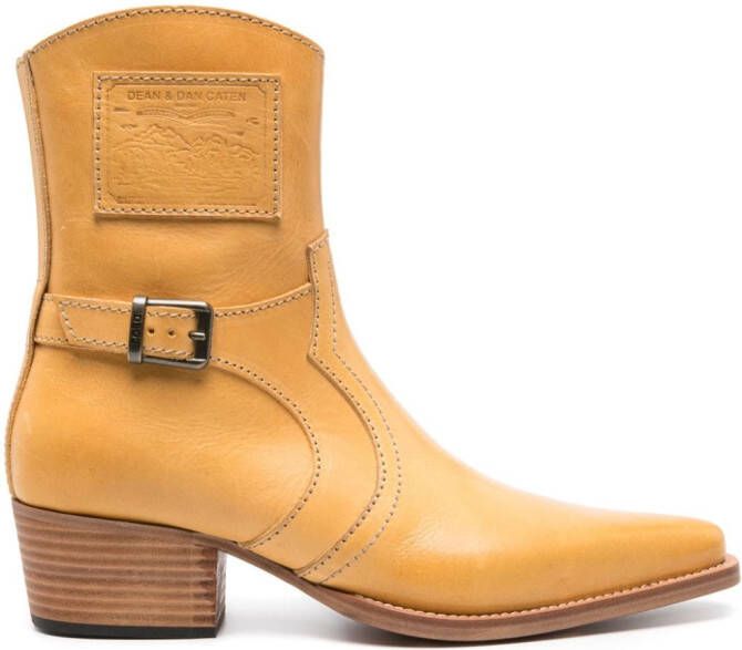 DSQUARED2 Tabi leren enkellaarzen Geel