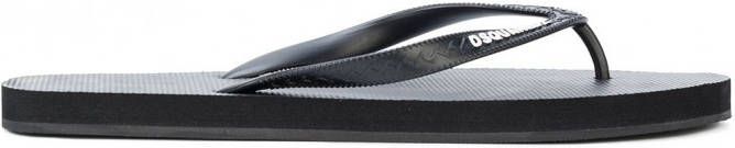 DSQUARED2 teenslippers met logo Zwart